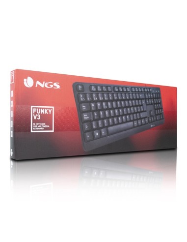 TECLADO USB NGS FUNKY V3 NEGRO PN: FUNKYV3 EAN:...