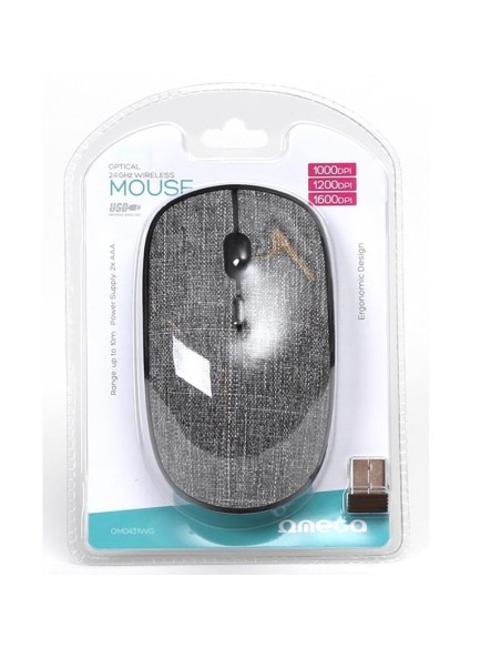 RATON WIRELESS OMEGA TELA GRIS  1600DPI PN: OM0431WG EAN: 5907595455367   