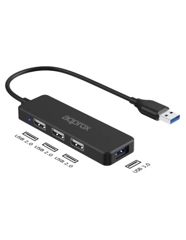 HUB 4 PTOS 3X USB2.0 1 X USB3  TIPO A A TIPO A...