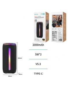 ALTAVOZ BT UNICO BS2802 10W    RGB LED NEGRO PN: ABCAKM...