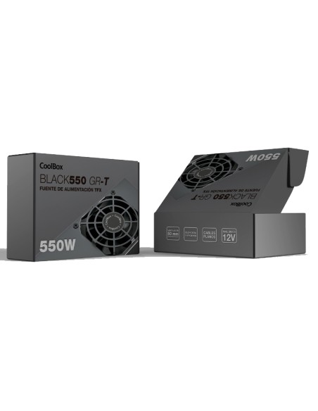 FUENTE  550W/30A TFX COOLBOX   NEGRO BLACK550GR-T PN: COO-FA550TGR EAN: 8436624423499   