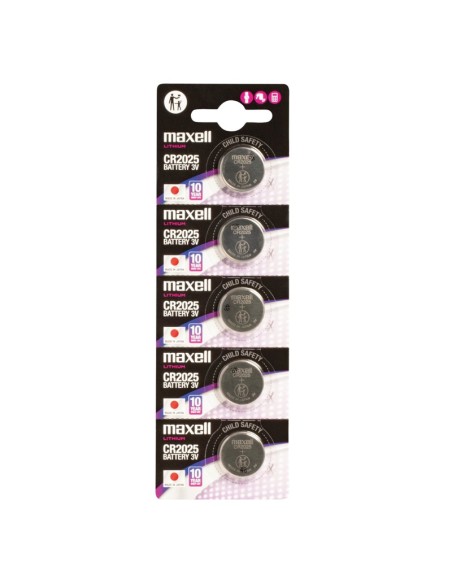 PILAS BOTON 3V 5 UNDS MAXELL   CR2025 PN: CR2025MAXB5 EAN: 4902580131265   