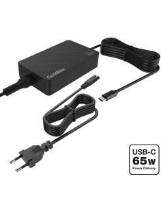 ALIMENTADOR UNIVERSAL COOLBOX  USB TYPE-C 65W GAN PN:...