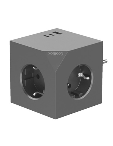 BASE 3 ENCHUFES CUBIK MAGNET   CON CARGA USB...